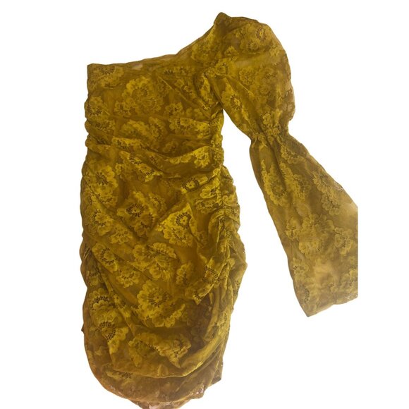 For The Love & Lemons One Shoulder Lace Tiana Mini Dress Size XXS - Picture 9 of 13